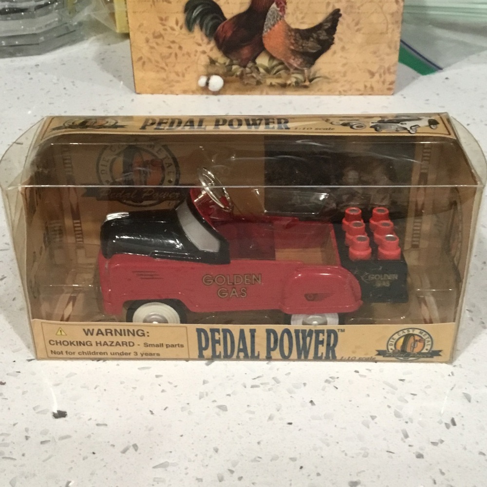 Golden Gas Red Toy Pickup Truck